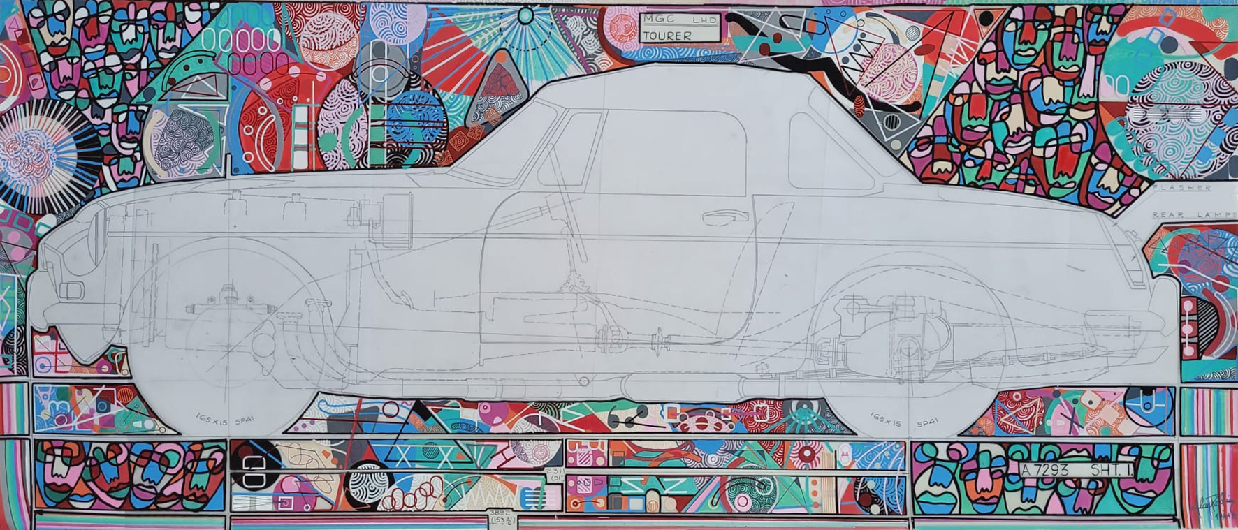 Classic Land Rover Blueprints Become Colourful Art in Solihull